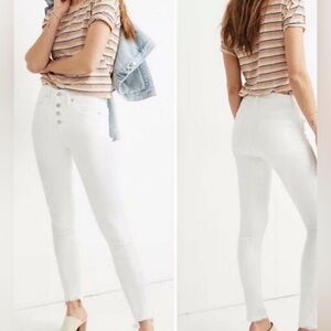 Madewell 9” Mid Rise White Jeans